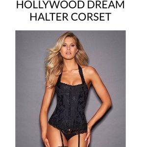 Black corset. Great for Halloween costumes!